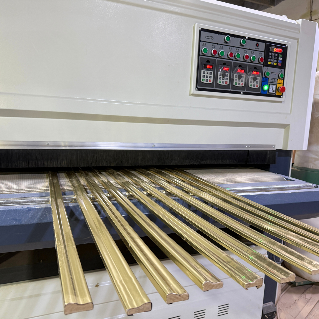 Pre-Finished White MDF Dado Rail – 115 cm | Waterproof, Decorative Wall Moulding | No Painting Required (Light Gold)