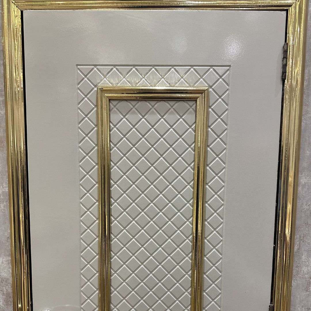 Decorative MDF Crown Moulding, 200 cm Length, Gold Finish