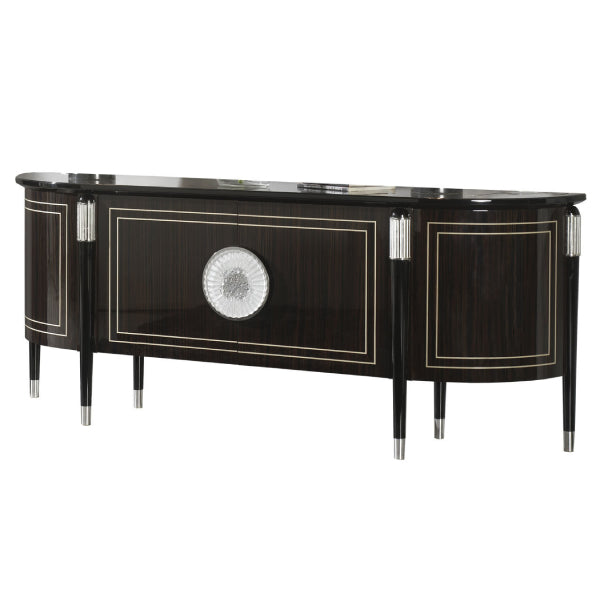 Elegant media console with intricate design – High-quality home furnishing