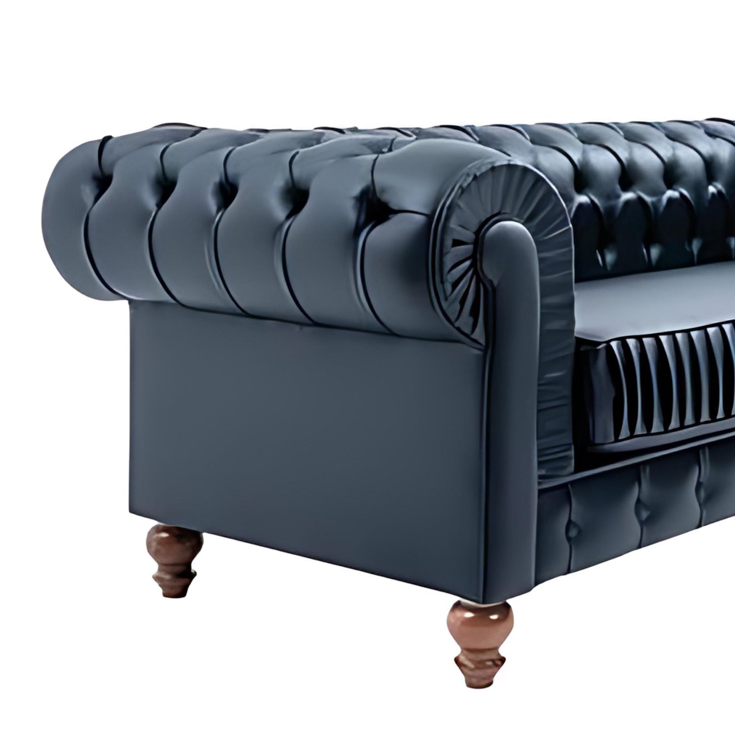 Classic Luxury: The Navy Blue Tufted Sofa