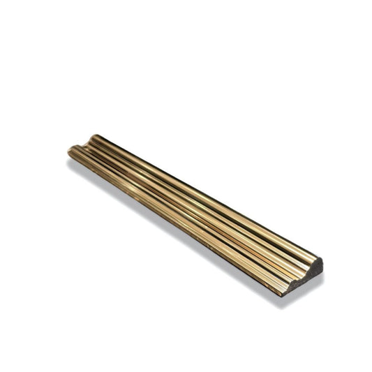 Decorative MDF Crown Moulding, 200 cm Length, Gold Finish