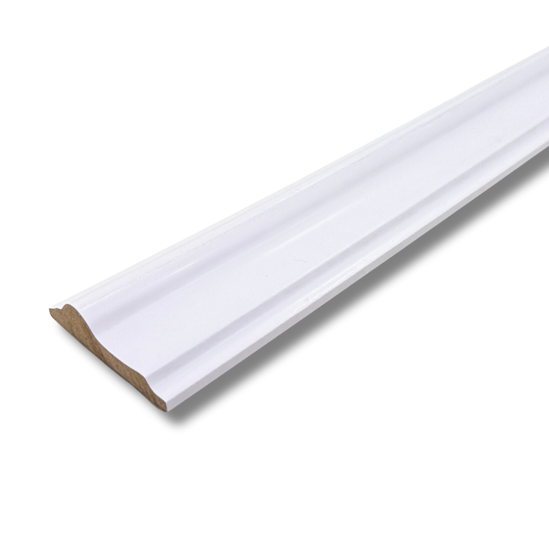 Pre-Finished White MDF Dado Rail Moulding - Wall Trim – 117 cm Decorative Wall Trim