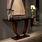 Elegant Console Table with Curved Design and Timeless Appeal