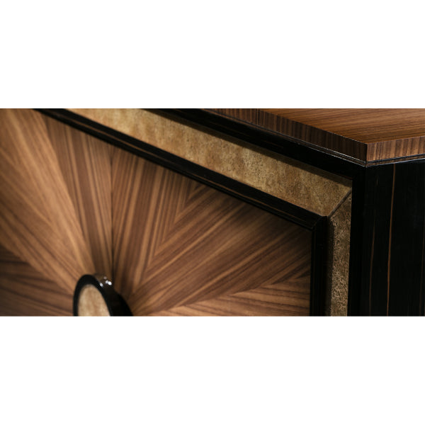Designer Media Console with Art Deco Inspiration