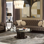 Chic Living Room with Luxurious Sofa and Elegant Coffee Table