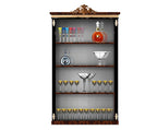 Elegant Display Cabinet: A Showcase of Fine Spirits and Glassware