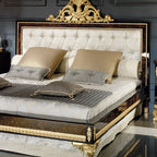 Elegant Upholstered Bed with Luxurious Accents