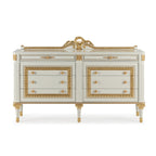 Elegant Sideboard with Chic Design and Gold Accents