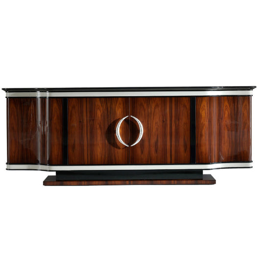 Elegant Media Console with Reflective Accents – High-quality home furnishing