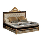 Elegant Upholstered Bed with Luxurious Accents