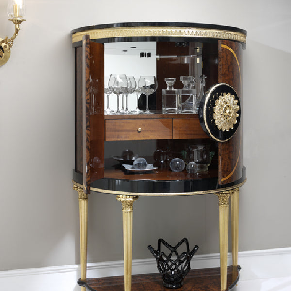 Sophisticated Round Nightstand with Elegant Design