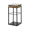 Elegant Marble and Metal Accent Table