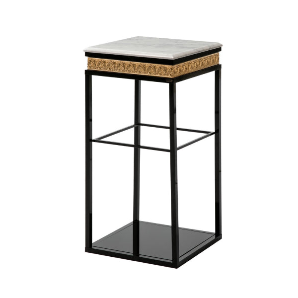 Elegant Marble and Metal Accent Table