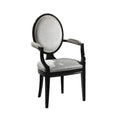 Stylish Oval Back Chair with Elegant Upholstery and Timeless Design