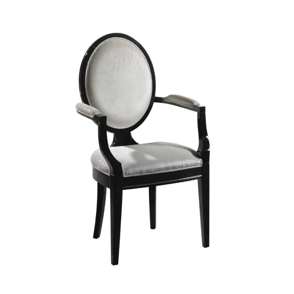 Stylish Oval Back Chair with Elegant Upholstery and Timeless Design