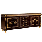 Regal Black and Gold Sideboard with Exquisite Detailing