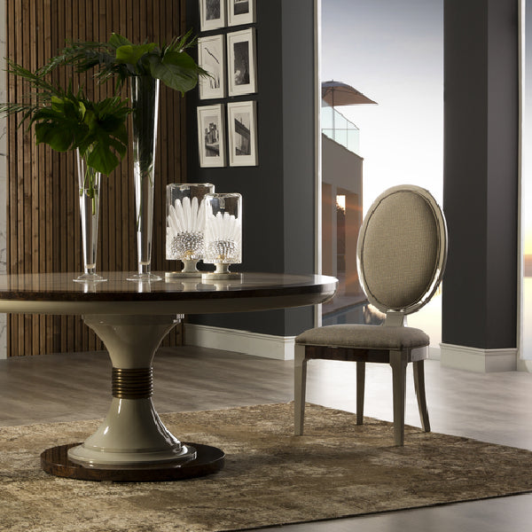 Stylish Dining Area with Contemporary Elegance and Scenic Views