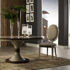 Stylish Dining Area with Contemporary Elegance and Scenic Views