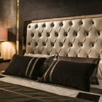 Elegant Upholstered Bed with Luxurious Detailing