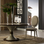 Elegant Dining Chairs with Distinctive Oval Design