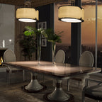 Contemporary Rectangular Dining Table with Unique Pedestal Design