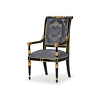 Elegant Upholstered Armchair with Luxurious Detailing