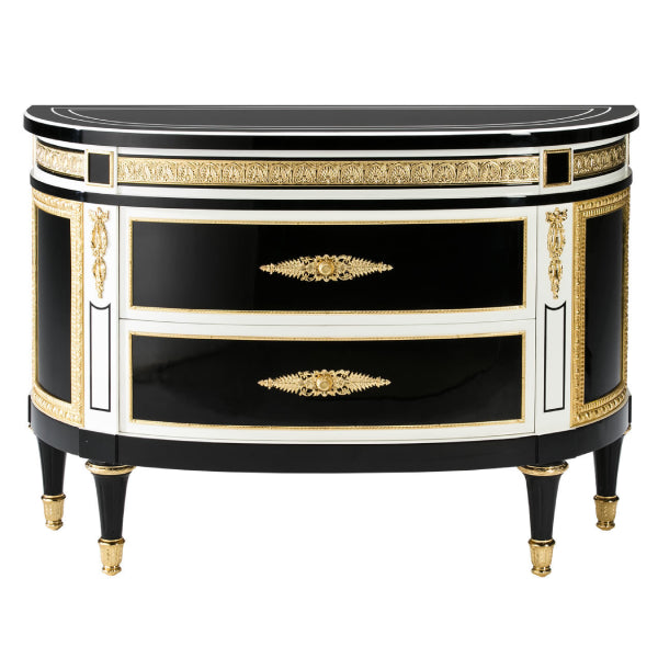 Elegant Bow-Front Console with Luxurious Detailing