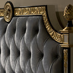 Luxurious Upholstered Bed with Regal Touches