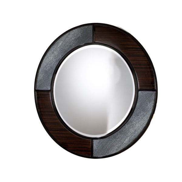 Stylish Console Table with Round Mirror and Elegant Accents
