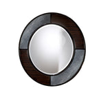 Stylish Console Table with Round Mirror and Elegant Accents