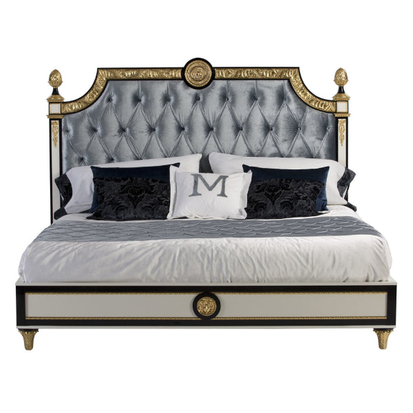 Luxurious Upholstered Bed with Regal Touches