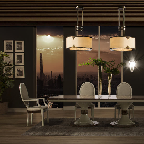 Stylish Dining Area with Contemporary Elegance and Scenic Views