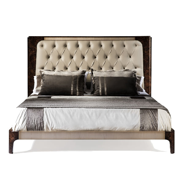 Elegant Upholstered Bed with Luxurious Detailing