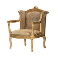 Exquisite Gilded Armchair with Luxurious Upholstery