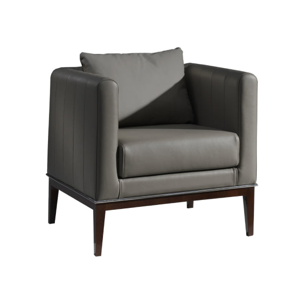 Modern Leather Armchair with Sleek Design and Comfort