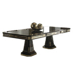 Sophisticated Black Dining Table with Gold Detailing