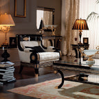 Luxurious Armchair with Opulent Design and Rich Textures