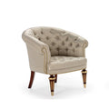 Chic Upholstered Tub Chair with Elegant Detailing