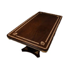Luxurious Rectangular Dining Table with Ornate Gold Accents