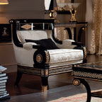 Luxurious Armchair with Opulent Design and Rich Textures