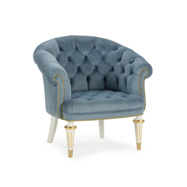 Elegant Velvet Tub Chair with Timeless Charm