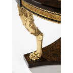 Luxurious Round Dining Table with Stunning Gold Accents