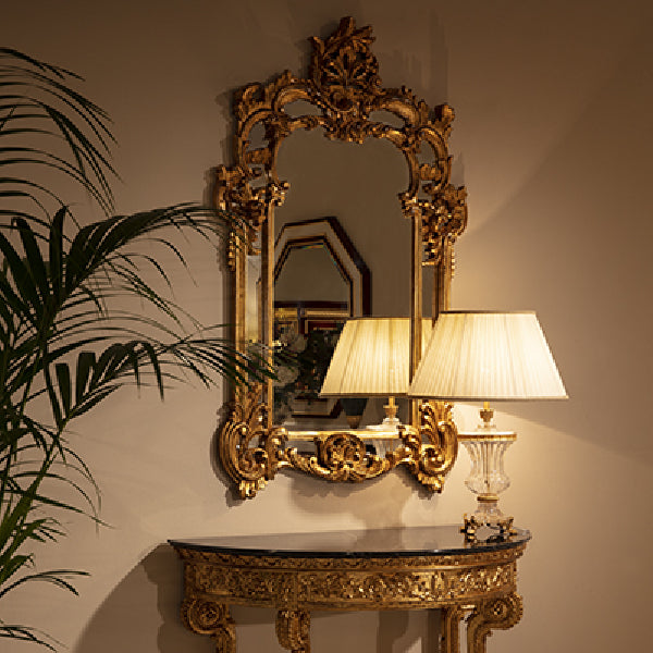Stunning Baroque-Style Mirror with Elaborate Gold Frame