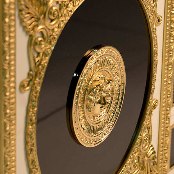 Regal Black and Gold Sideboard with Distinctive Design