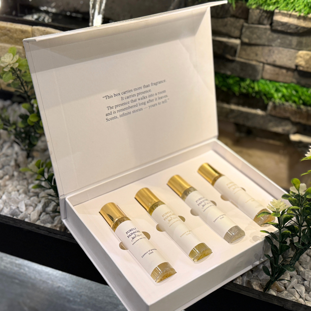 Purely Panache Luxury Perfume Discovery Set – 4 × 15ml Extrait de Parfum | Unisex