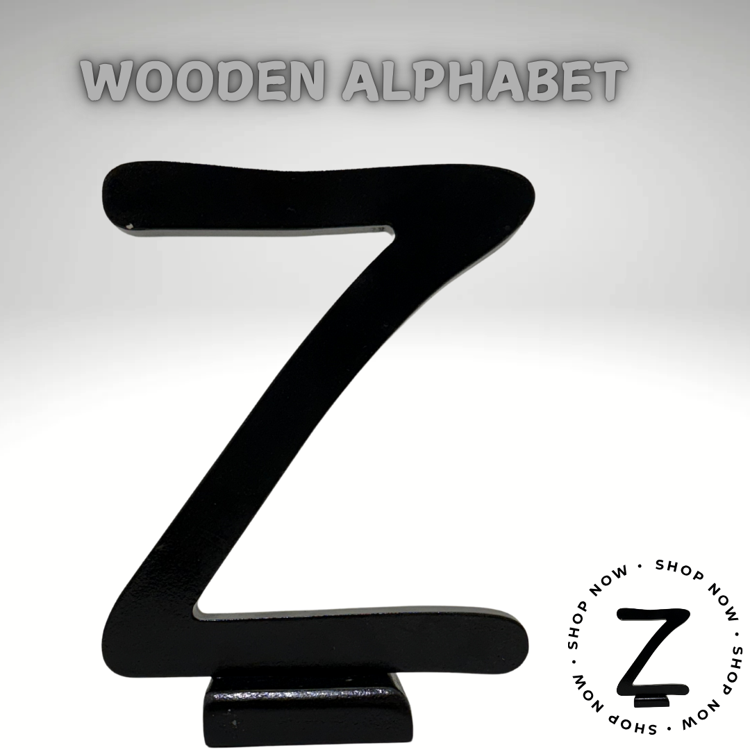 Wooden Letters for Wall Art-Decorative Wooden Alphabet Letters C in Black - Perfect for Home decoration