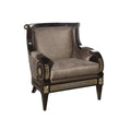 Elegant Armchair with Luxurious Fabric and Classic Detailing