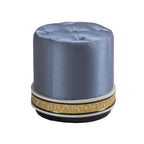 Elegant Round Ottoman with Luxurious Detailing
