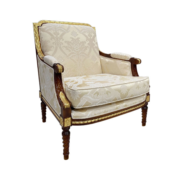 Regal Upholstered Armchair with Exquisite Detailing