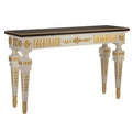 Opulent Console Table with Cherubic Details and Marble Top